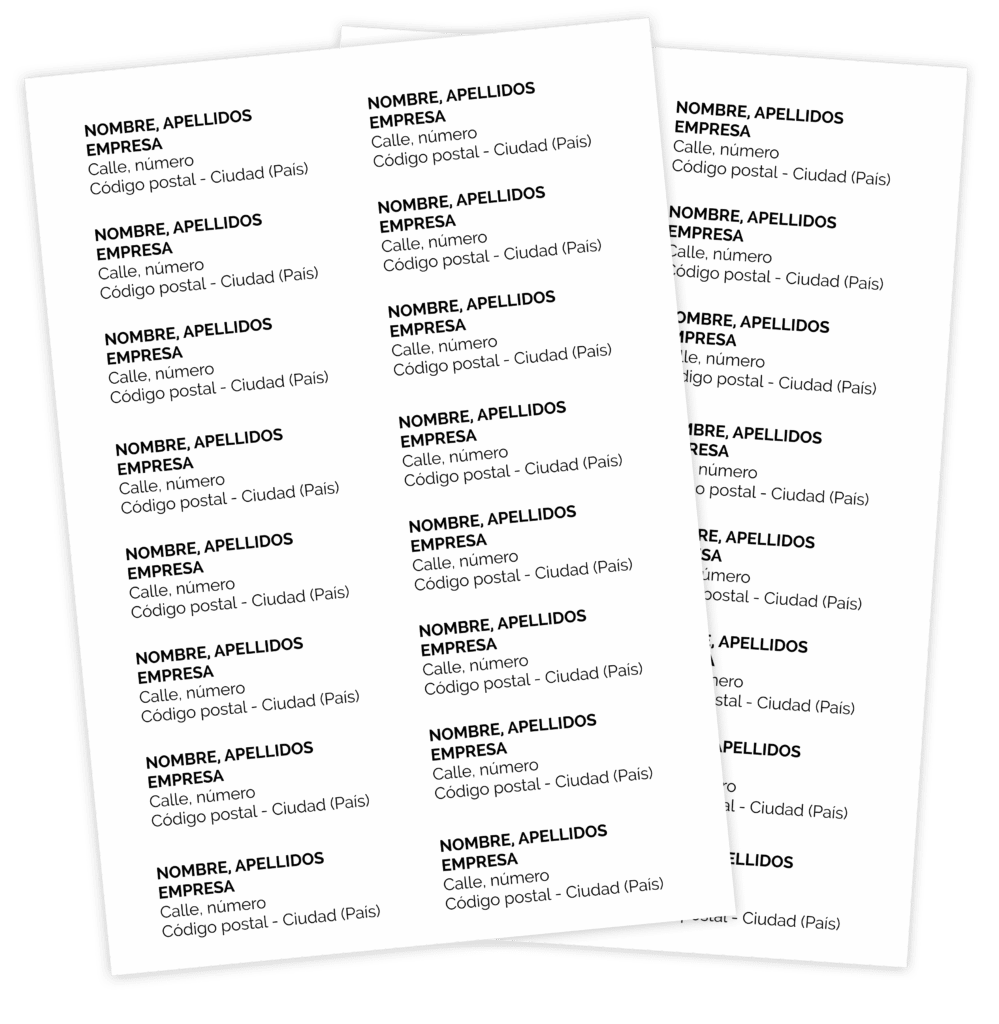 Postal Label Hojas1